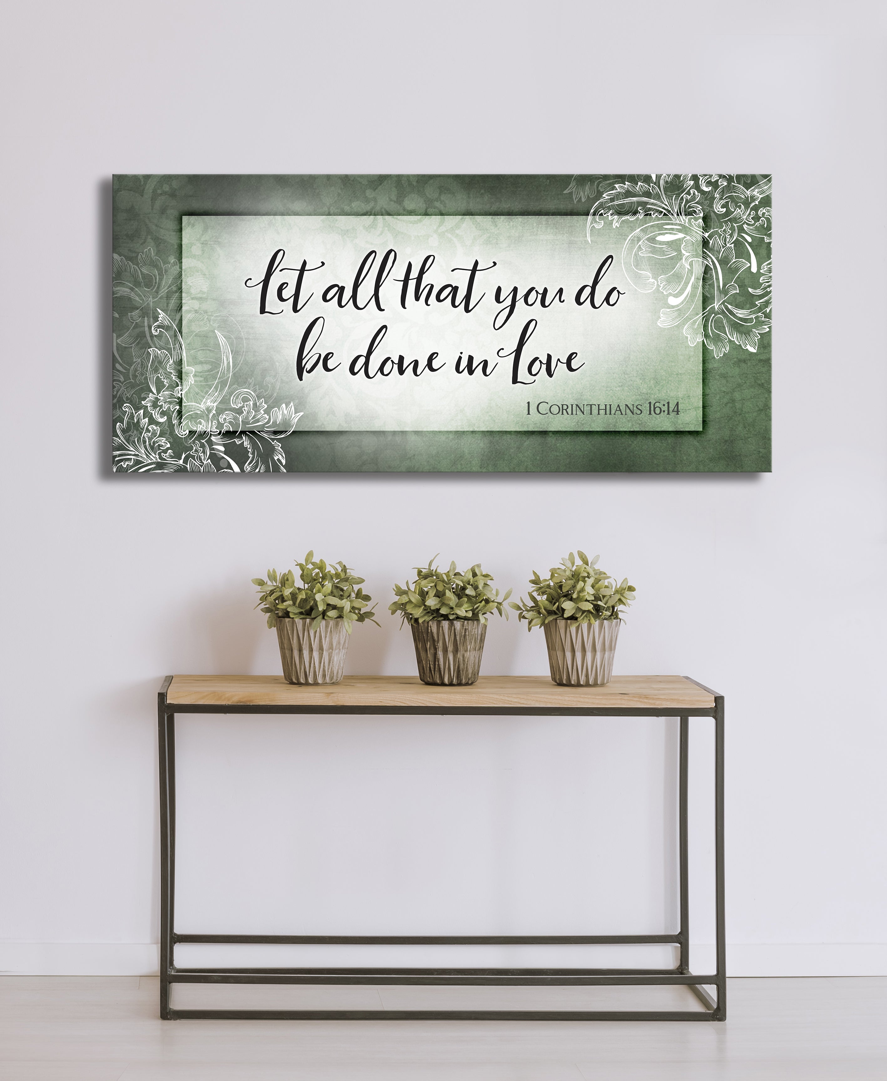 Christian Wall Art: 'Let All That You Do Be Done In Love' (Ready-to-Hang Wood Frame) - Buy 2, Save 20%