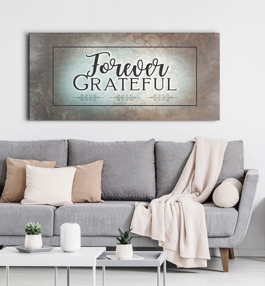 Hot Deal! Forever Grateful V2 Wood Frame Wall Art, Ready To Hang