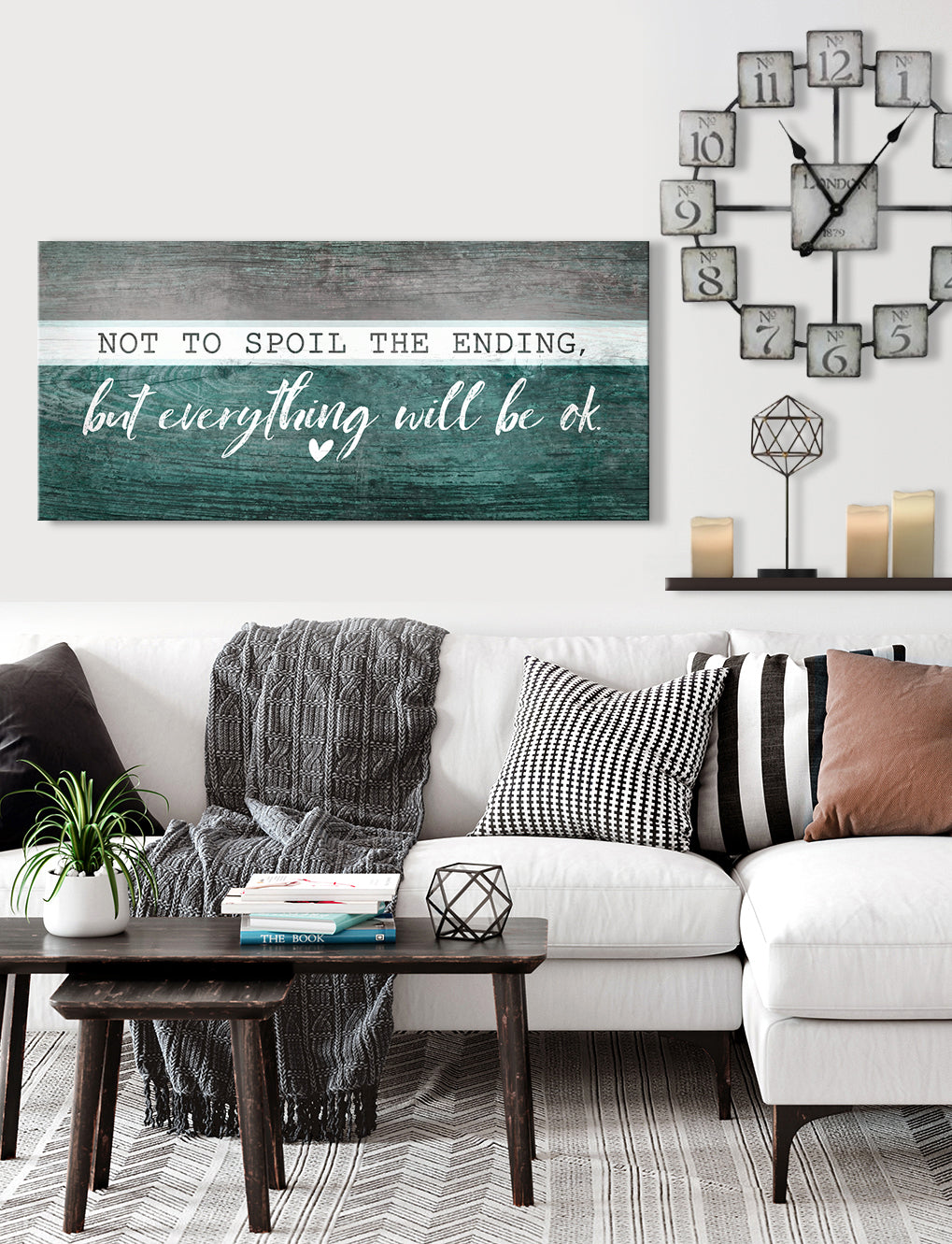 Hot Deal! Ready-to-Hang Wood Frame Home Wall Art: Not To Spoil The Ending
