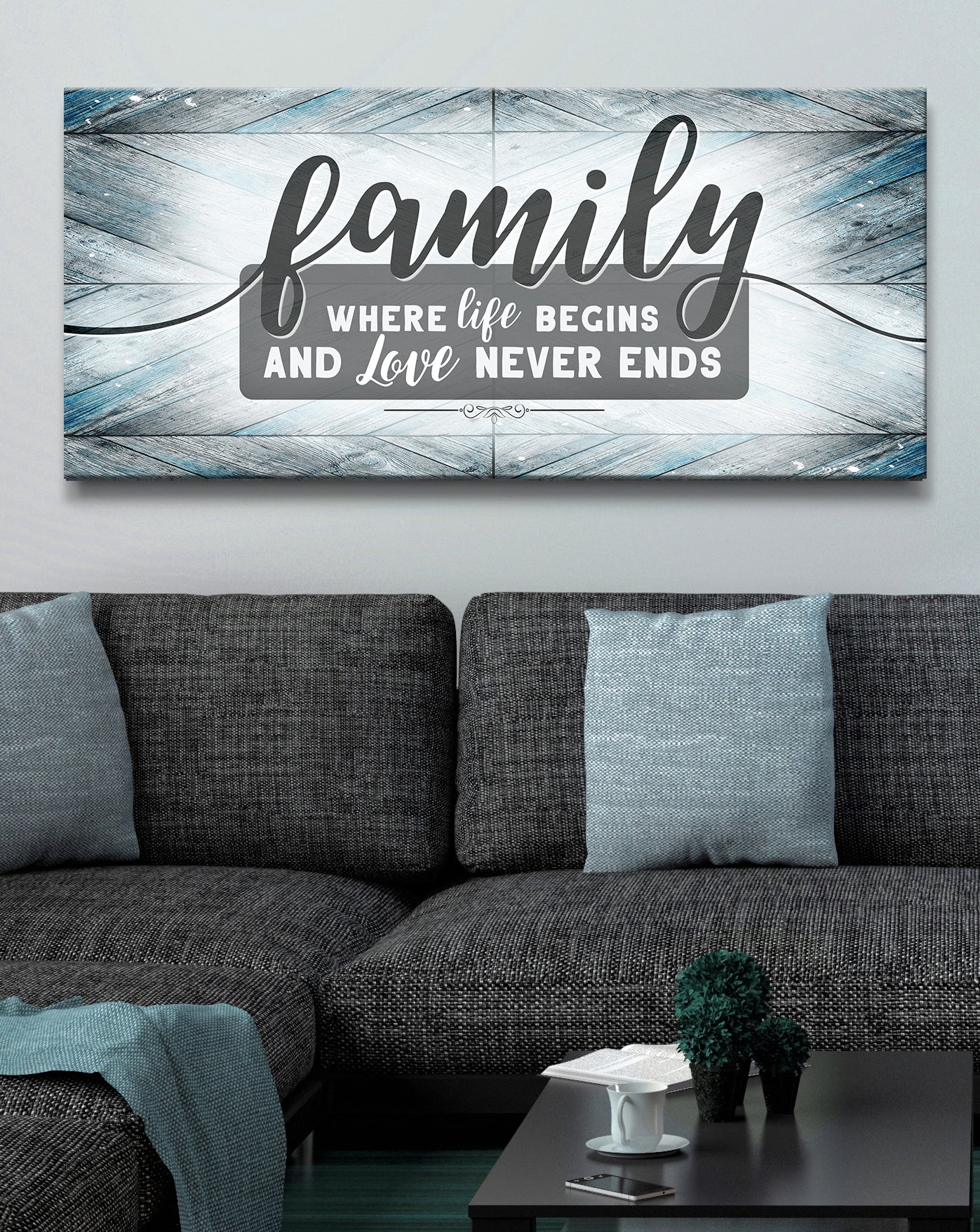 Hot! Family Wall Art V8 with Wood Frame, Ready To Hang