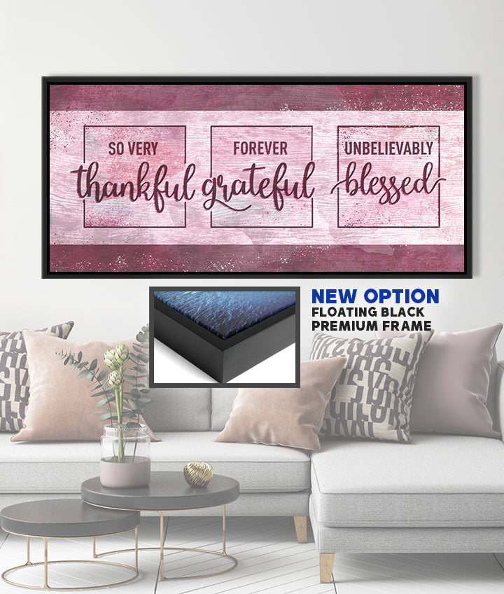 Christian Wall Art: Thankful, Grateful, Blessed - Buy 2 Get 20% Off!