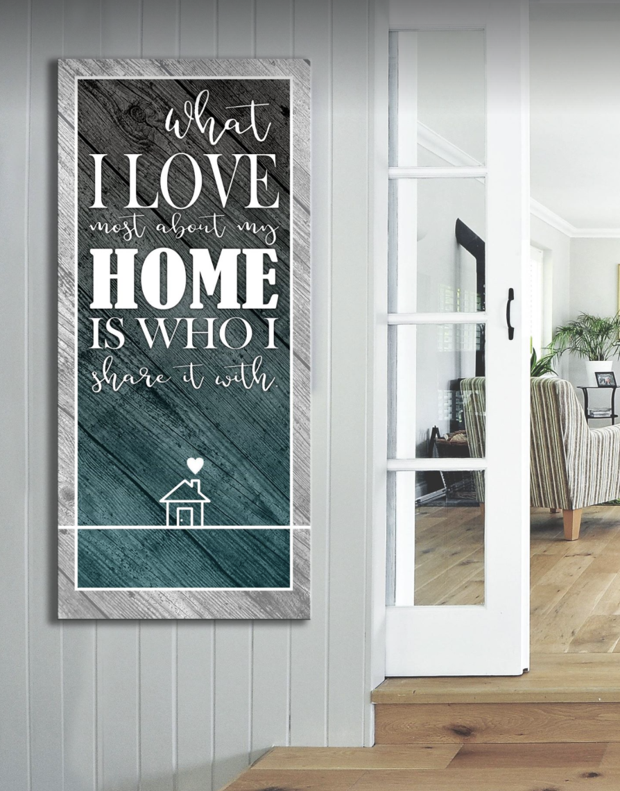 Hot Deal! Ready-to-Hang 'I Love My Home' Wood Frame Wall Art