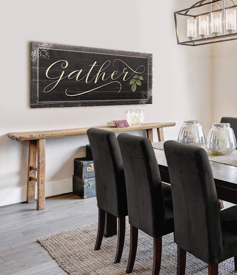 High - Quality Christian Wall Art Gather V7 with Wood Frame, Ready to Hang