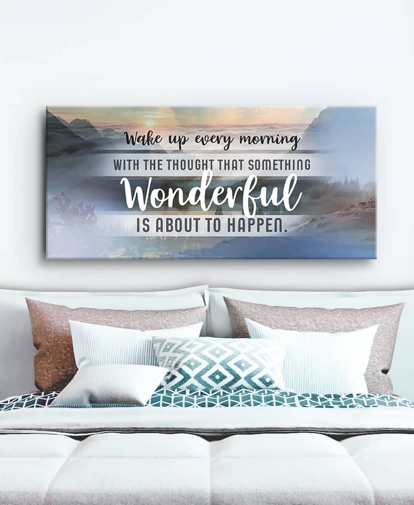 Ready-to-Hang Wood Frame Bedroom Wall Art for a Fresh Morning Start