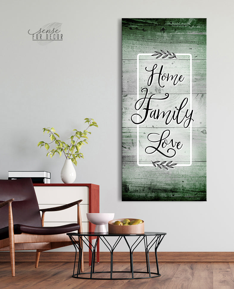 Exclusive Home Wall Art: Home Family Love V3 with Wood Frame, Ready To Hang - Buy 2 Save 20%