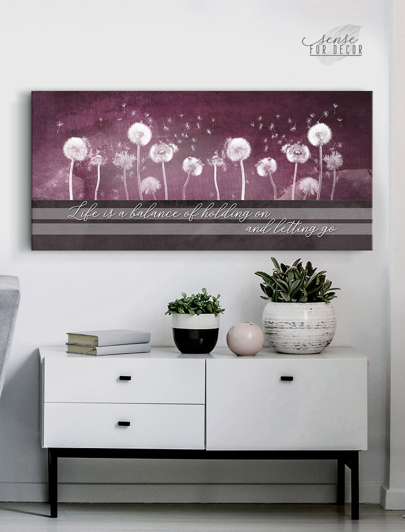 Inspiring Wood-Frame Wall Art: Life is a Balance of Holding On, Ready To Hang
