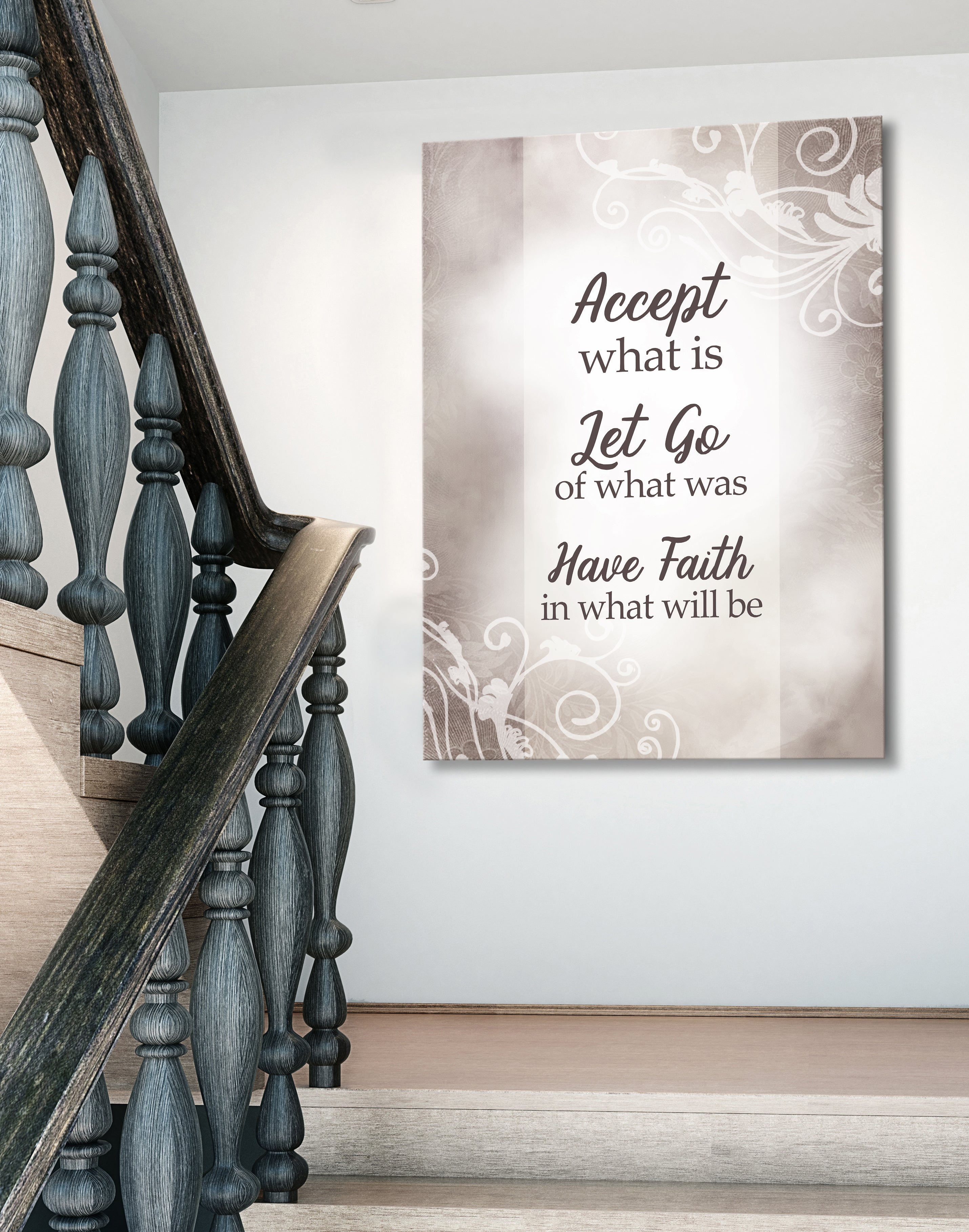 Ready-to-Hang Wood Frame Home Wall Art: Embrace What Is