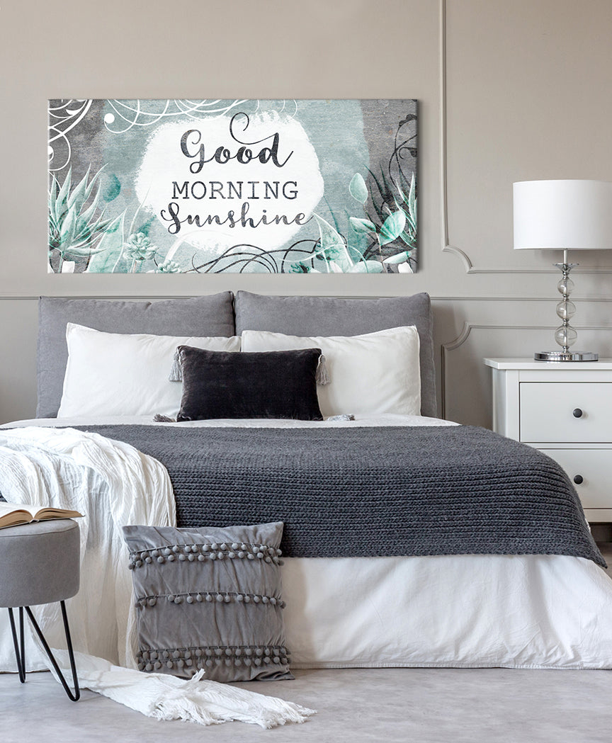 Ready-to-Hang Good Morning Sunshine V2 Wall Art with Wood Frame