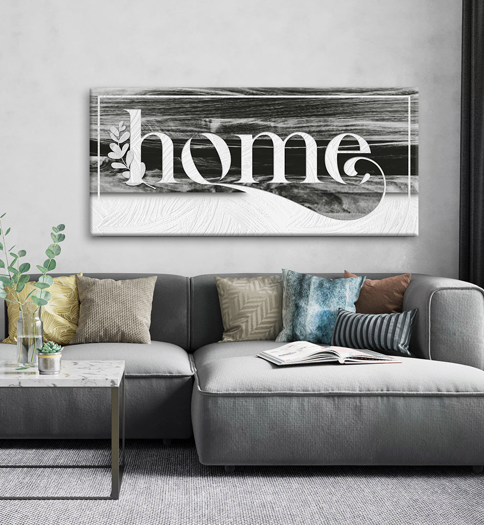 High - Quality Wood - Framed Home Word Sign V5, Ready To Hang for Wall Decor