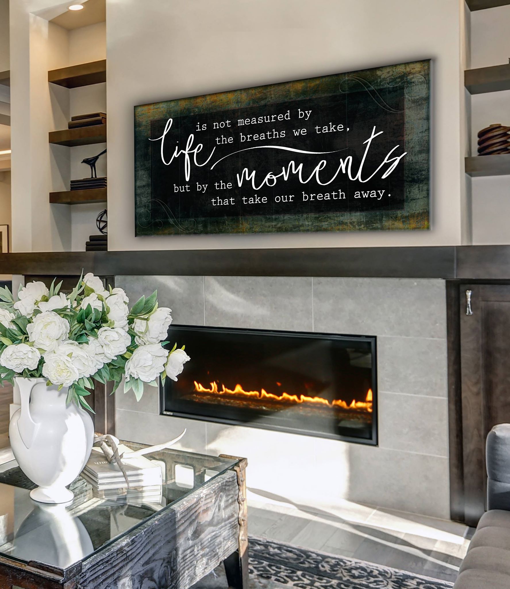 Exclusive! Life Is Not Measured V2 Home Wall Art - Wood Frame, Ready To Hang