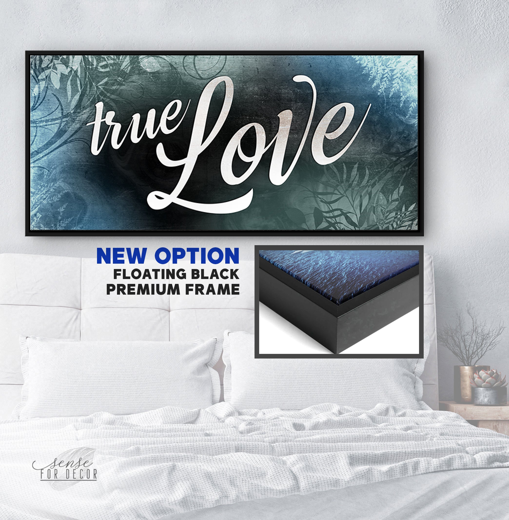 Hot! Couples Wall Art - True Love (Wood Frame, Ready To Hang)