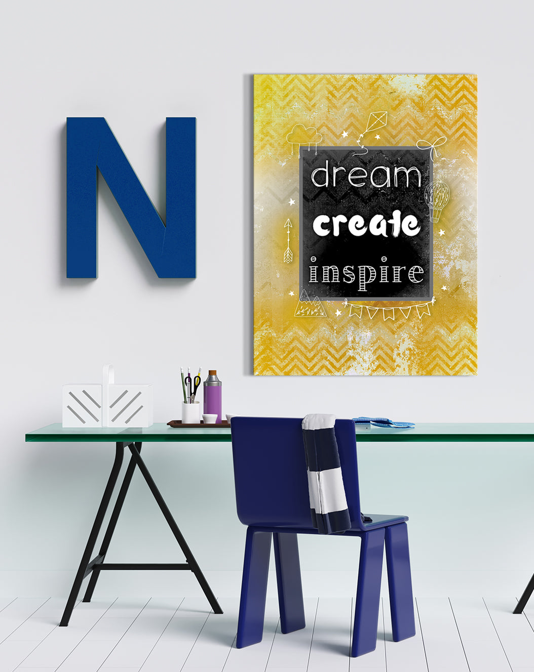 Kid Room Wall Art: Inspiring Dreams (Wood Frame, Ready To Hang) - Buy 2, Save 20%