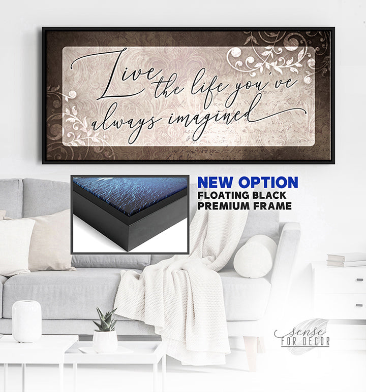 Inspiring Wood-Frame Wall Art: Live Your Dream Life, Ready To Hang