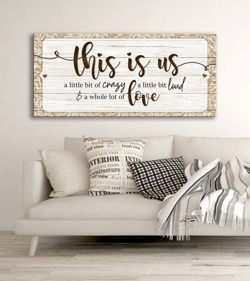 Hot Deal! Family Wall Art: 'This Is Us - A Bit of Crazy' (Wood Frame, Ready to Hang)