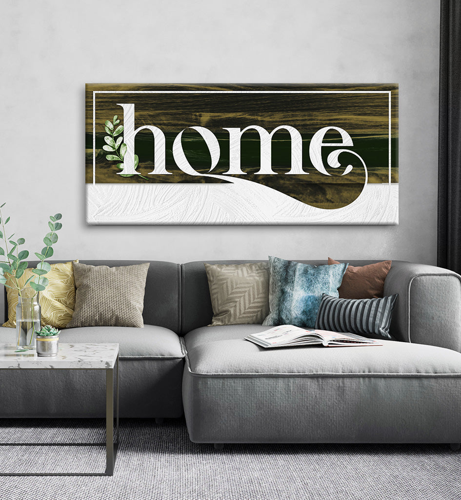 High - Quality Wood - Framed Home Word Sign V5, Ready To Hang for Wall Decor