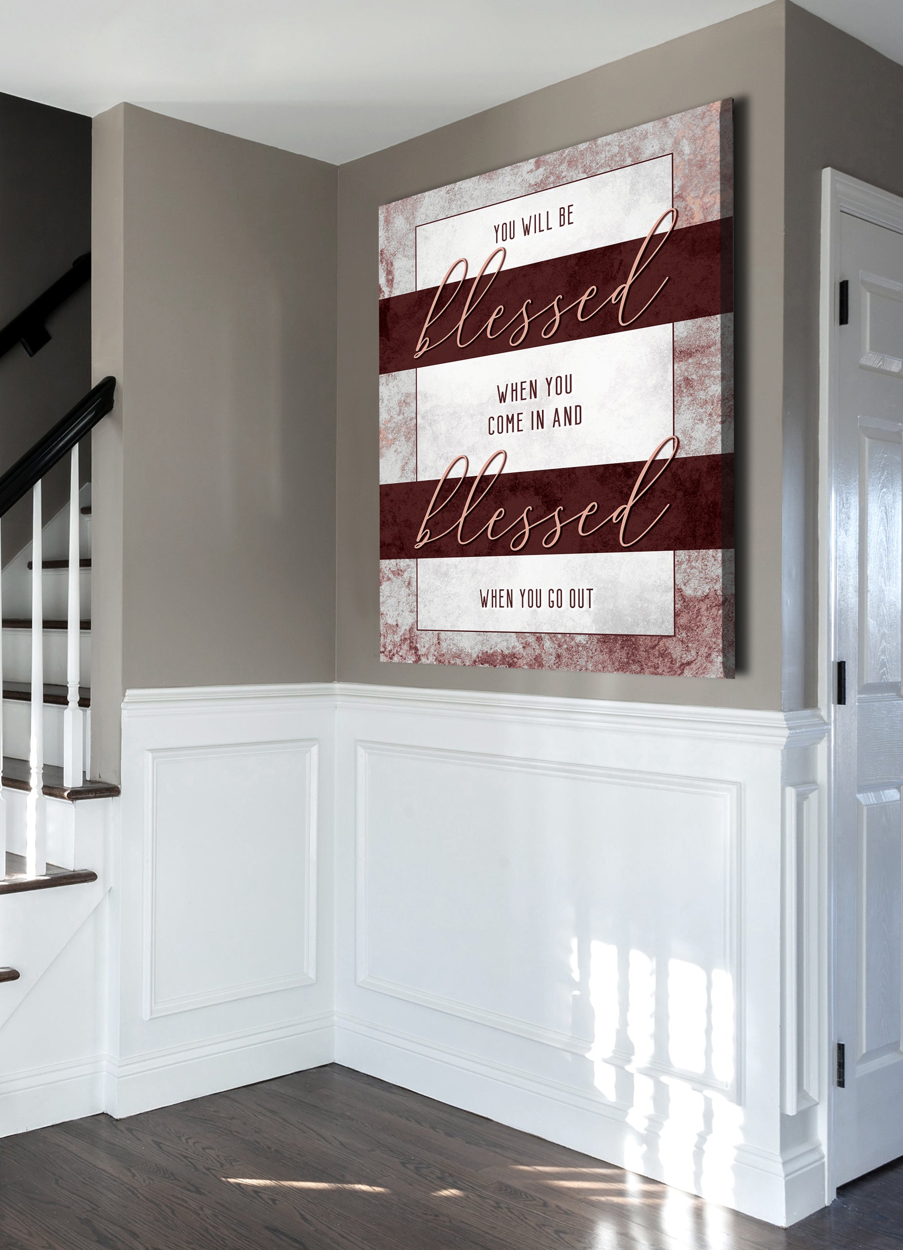 High - Quality Christian Wall Art: Be Blessed When You Come In (Wood Frame, Ready To Hang)