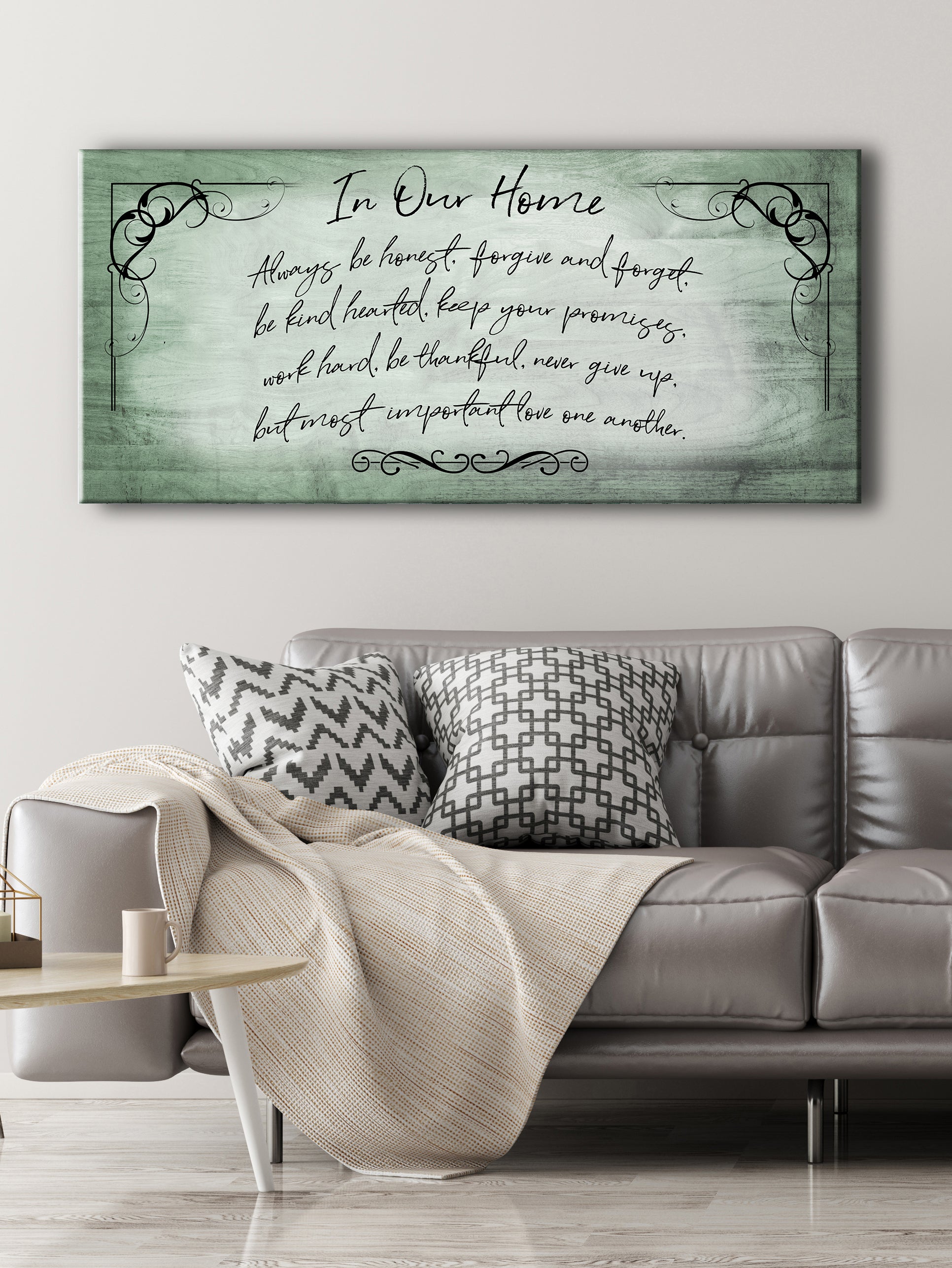 High - Quality Wood - Framed Wall Art: 'In Our Home Always Be Honest' Ready To Hang