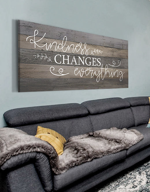 Hot Sale! Christian Wall Art - Kindness Changes Everything, Wood Frame Ready to Hang