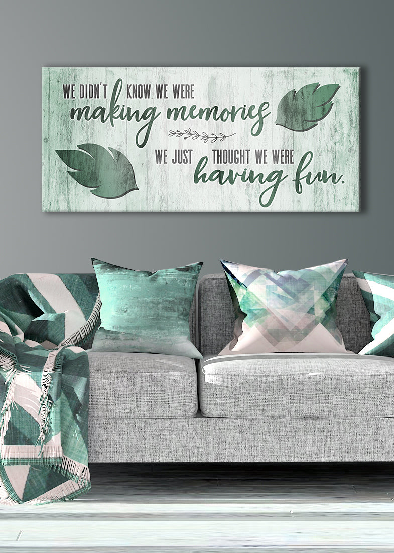 Limited-Time Offer! Family Wall Art - 'We Didn't Know We Were Making Memories' with Wood Frame, Ready to Hang