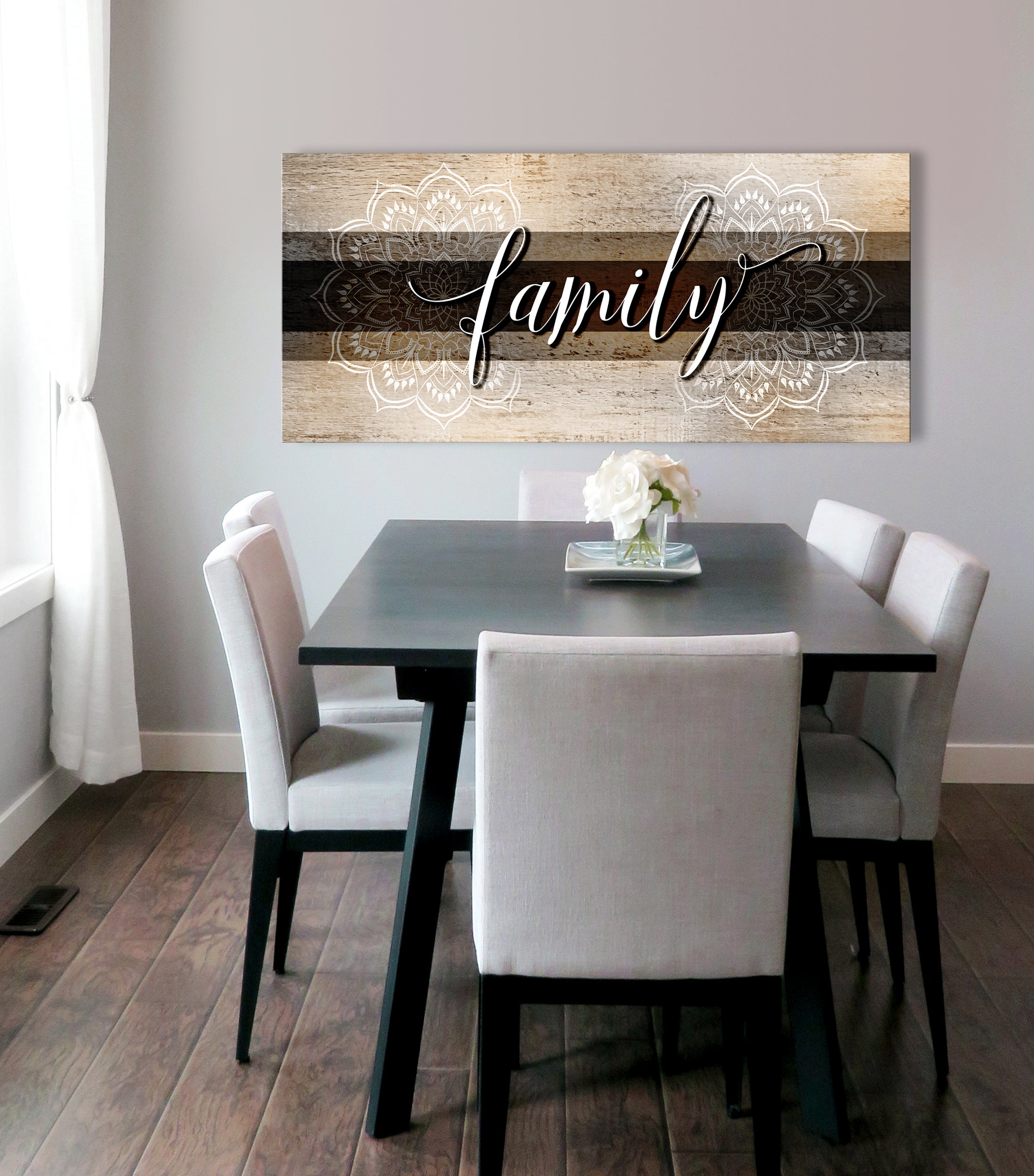 Hot Deal! Boho Family Word Wall Art V9 with Wood Frame, Ready to Hang for Your Family
