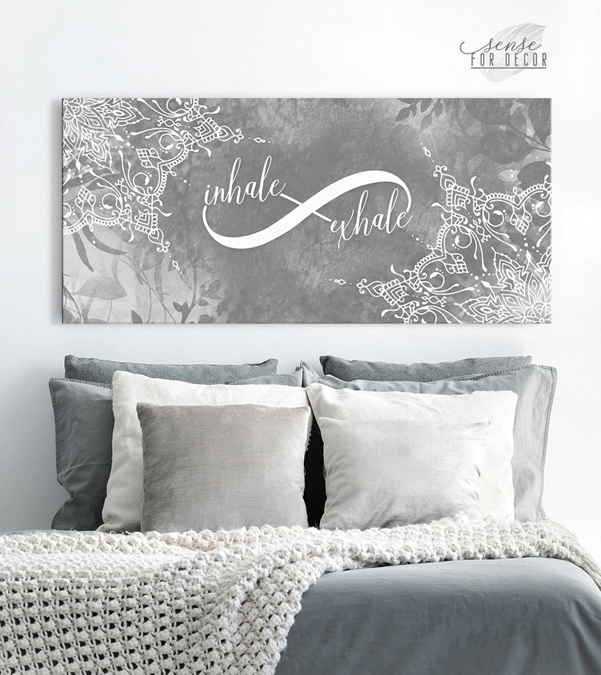Hot Deal! Boho Mandala Yoga Wall Art with Wood Frame, Ready to Hang