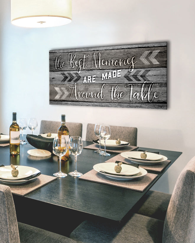 Hot! Ready-To-Hang Wood Frame Home Wall Art: Cherish Memories Around the Table