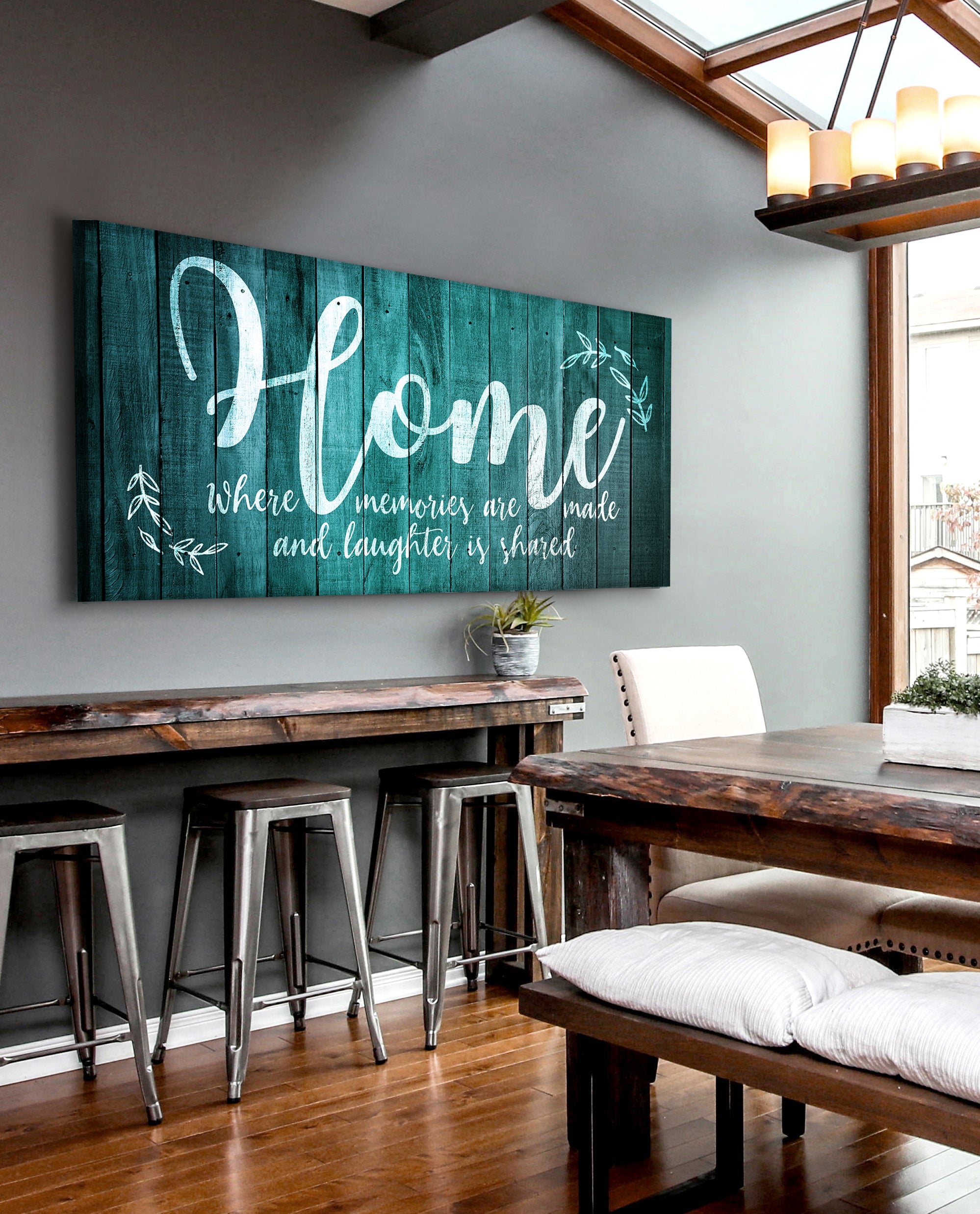 Exclusive! Ready-to-Hang Wood Frame Home Wall Art: Where Memories and Laughter Unite