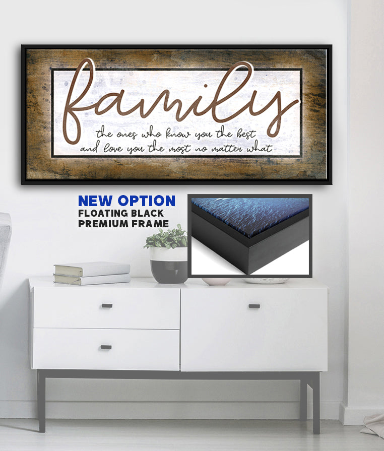 High - Quality Family Wall Art with Wood Frame, Ready to Hang