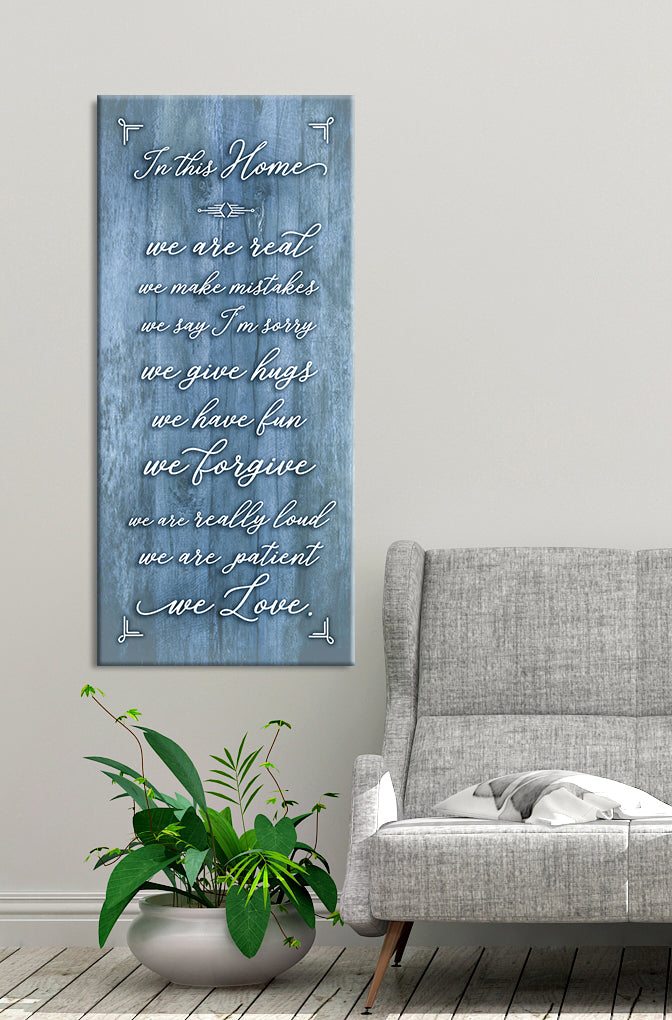 High - Quality Wood - Framed 'In This Home We Are Real' Wall Art, Ready To Hang