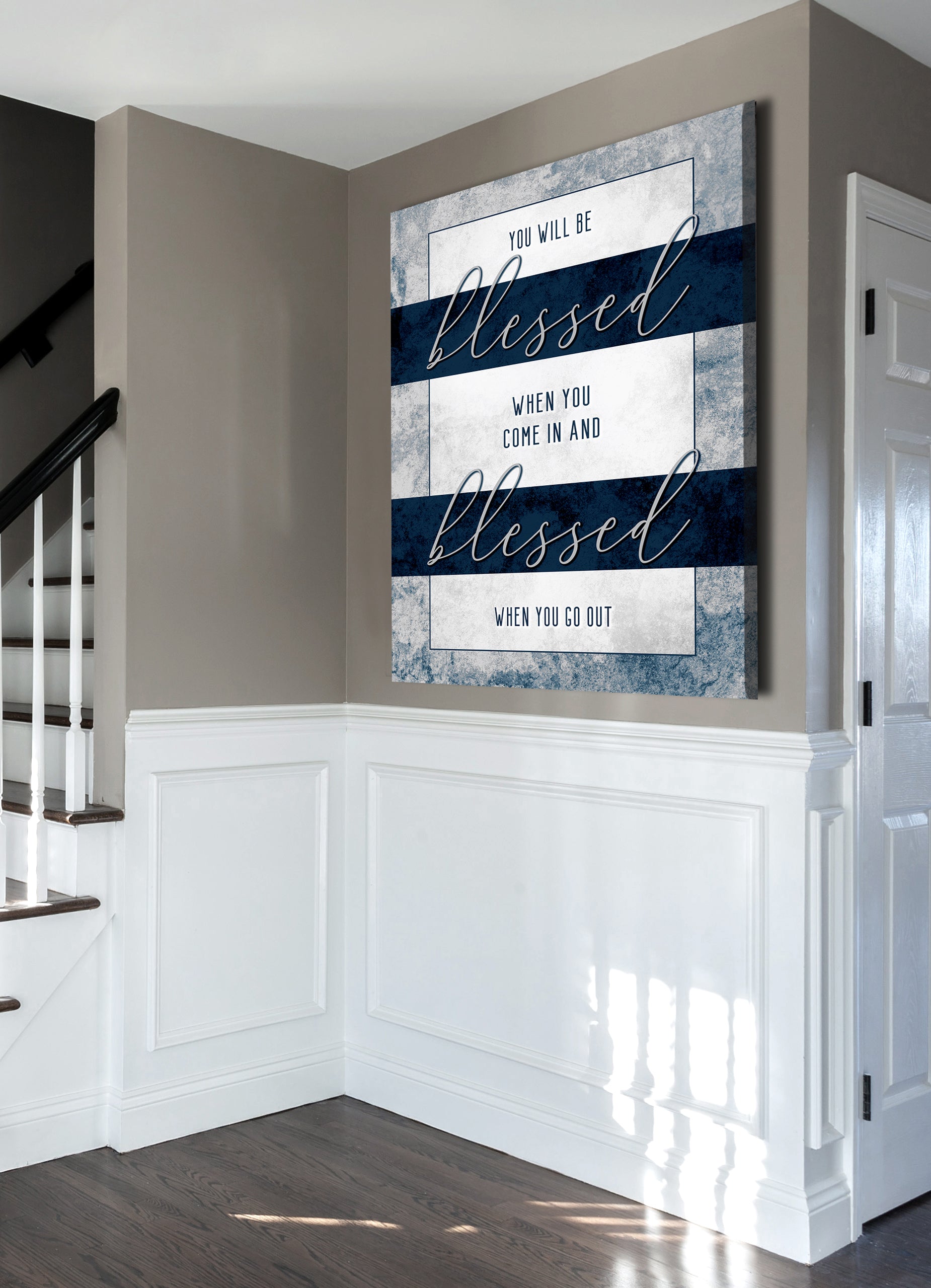 High - Quality Christian Wall Art: Be Blessed When You Come In (Wood Frame, Ready To Hang)