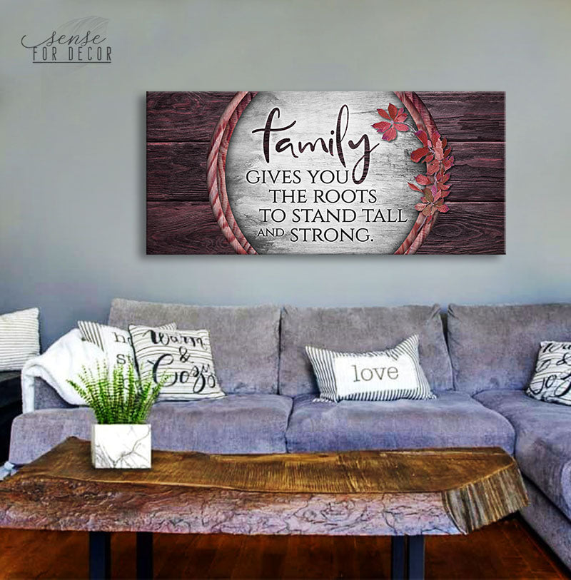 Family Wall Art V2: Family Gives You the Roots (Wood Frame, Ready To Hang) - Buy 2, Save 20%