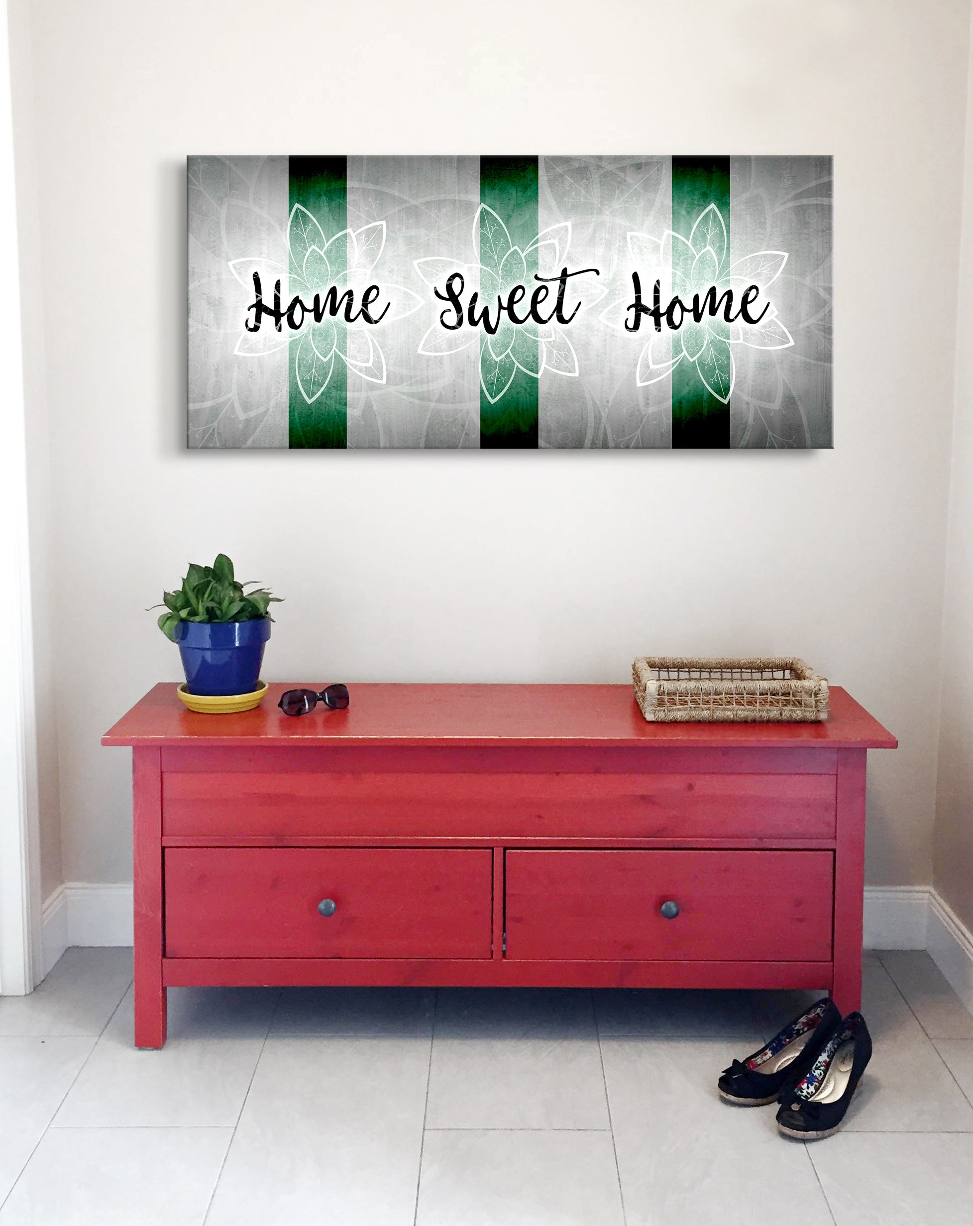 High - Quality Wood - Framed 'Home Sweet Home V14' Wall Art Ready to Hang