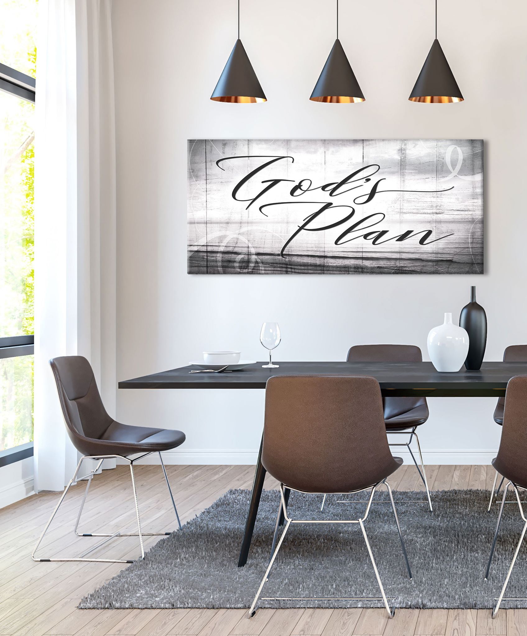 Christian Wall Art: 'God's Plan' in Wood Frame - Ready to Hang! Buy 2, Save 20%