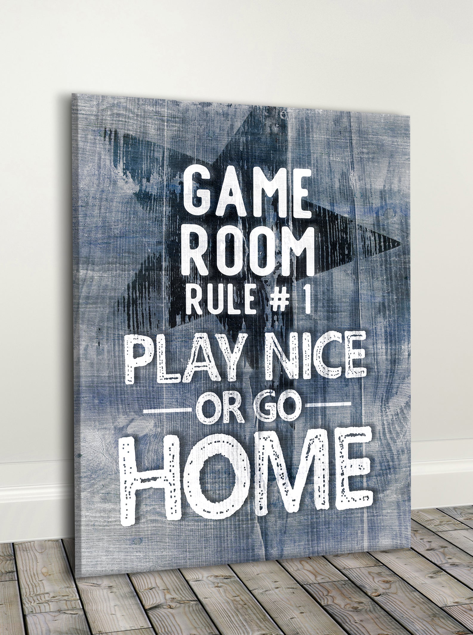 Game Room Wall Art: Rule #1 - Wood Frame, Ready To Hang! Buy 2, Save 20%