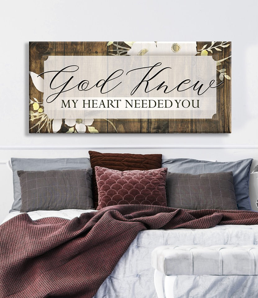 Exclusive Offer! Christian Wall Art - God Knew V4 with Wood Frame, Ready to Hang