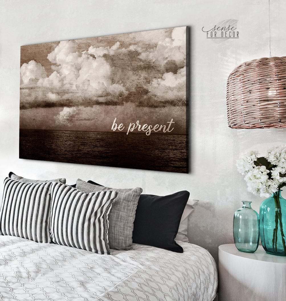 Exclusive! Ready - To - Hang Wood - Framed 'Be Present' Home Wall Art