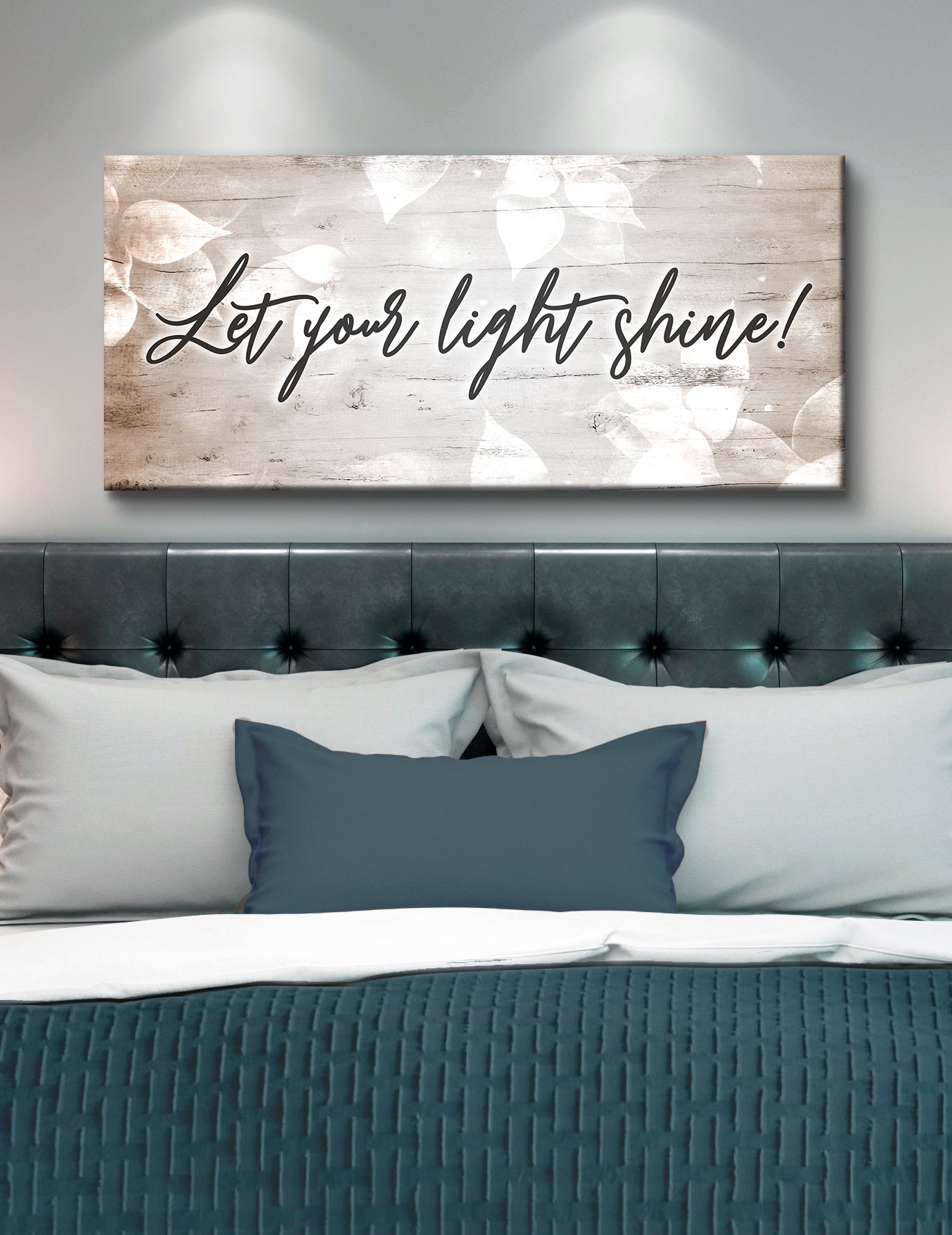 Exclusive! Home Wall Art - Let Your Light Shine V2 (Wood Frame, Ready To Hang)