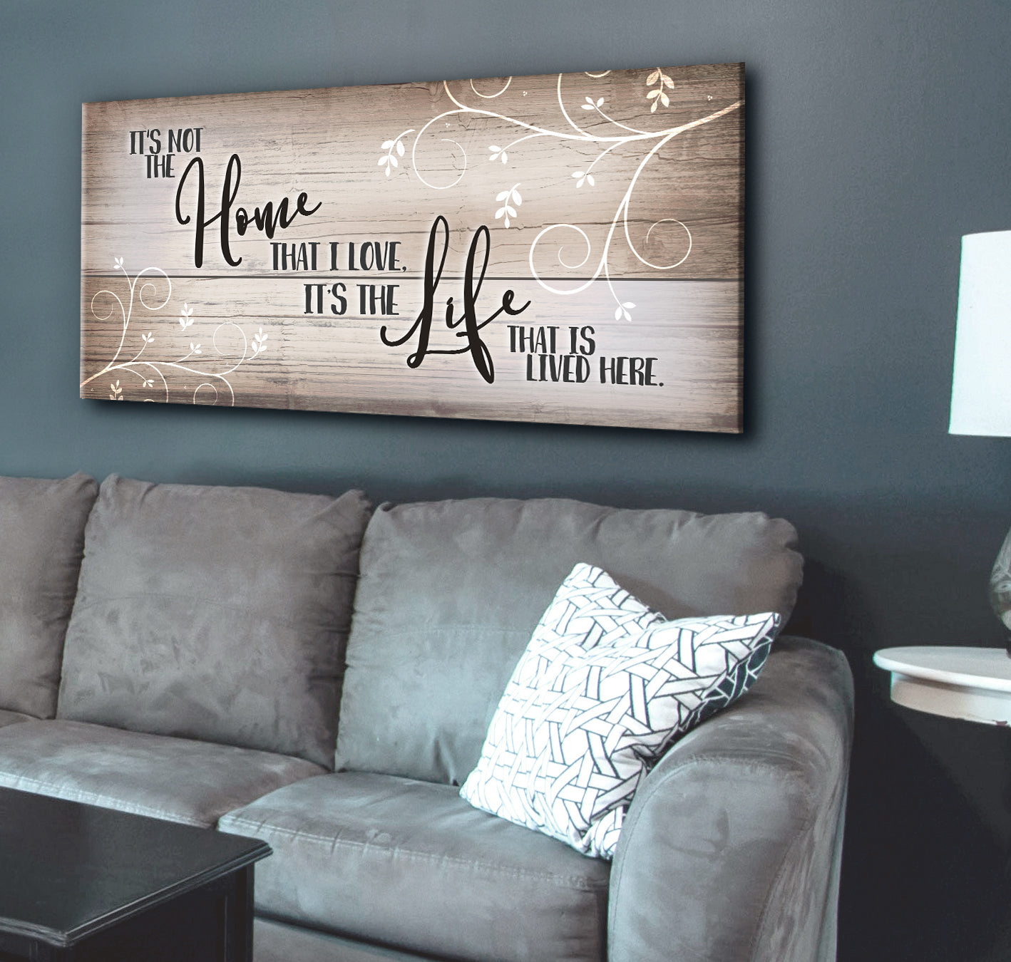 High - Quality Wood - Framed Wall Art: 'It's Not The Home That I Love' Ready To Hang