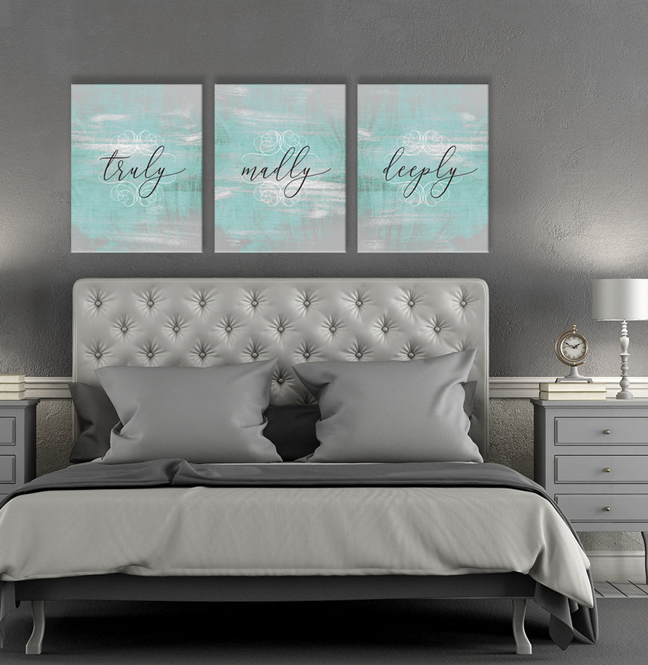 Ready-to-Hang Wood Frame Home Wall Art: Truly Madly Deeply V2