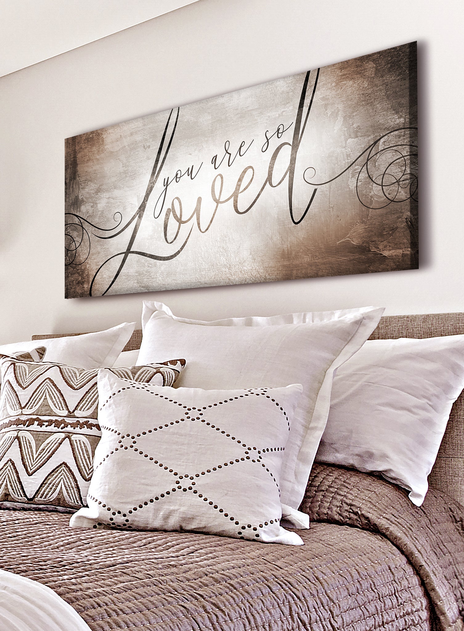 Couples Wall Art: You Are So Loved V2 (Wood Frame Ready To Hang)