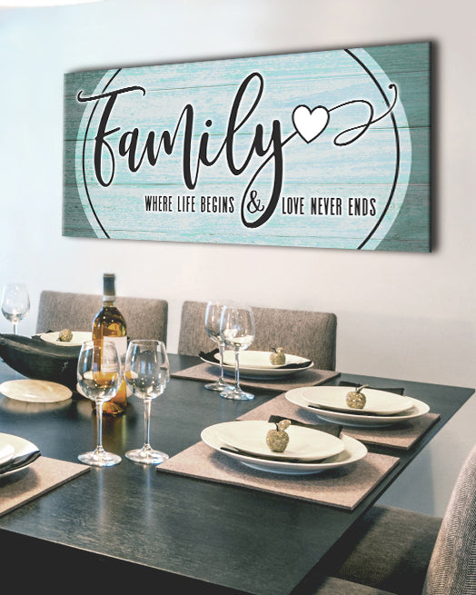 Exclusive Offer! Ready-to-Hang Family Wall Art V3 with Wood Frame