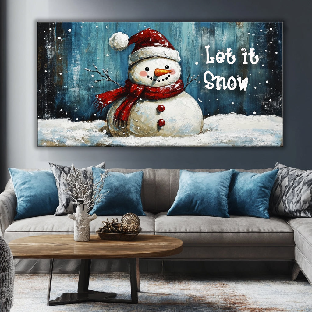 High - Quality Let it Snow V7 Holiday Wall Art for Festive Decor