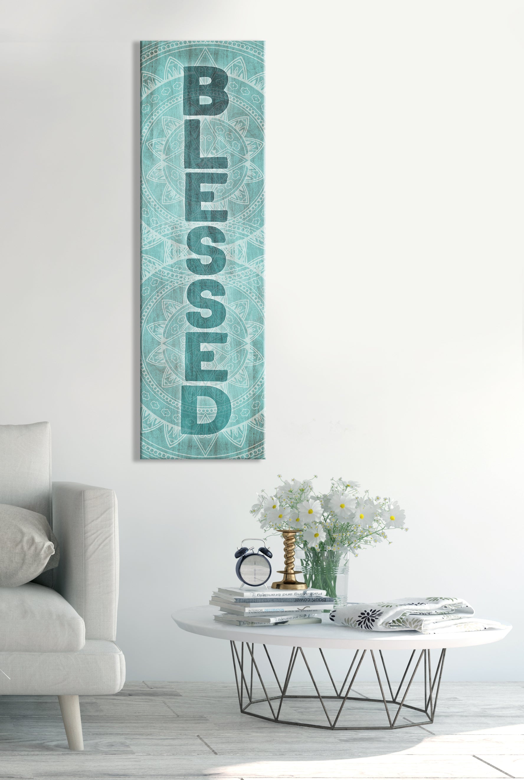 Christian Wall Art: Blessed (Wood Frame Ready To Hang)