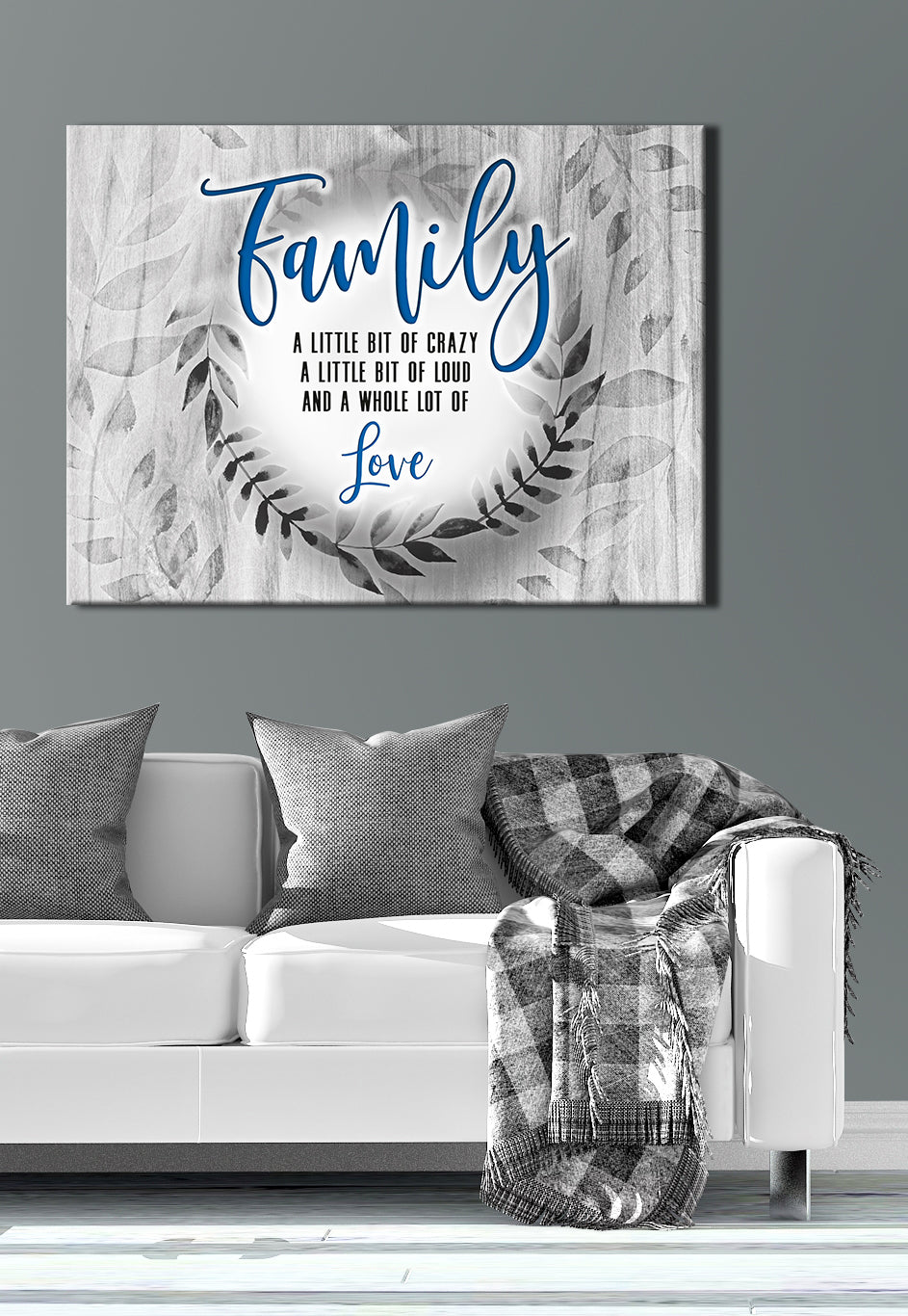 Limited Time Offer! Ready - To - Hang Wood - Framed Family Wall Art with a Touch of Crazy V3