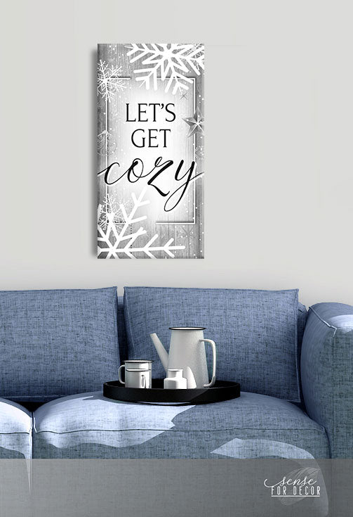 Cozy Holiday Wall Art V3: Wood Frame, Ready-to-Hang