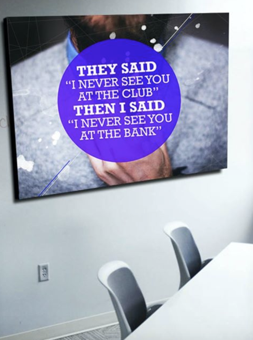 Exclusive Business Wall Art - 'See You At The Bank' - Buy 2 Get 20% Off