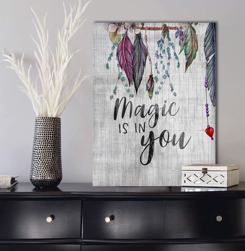 Hot Deal! Magic Is In You Home Wall Art (Wood Frame, Ready To Hang)