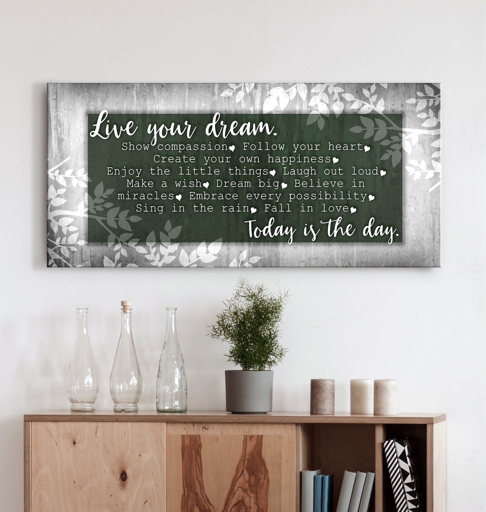 Live Your Dream V2 Home Wall Art: Wood Frame, Ready To Hang - Buy 2 Save 20%