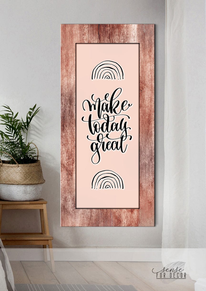 Inspire Wall Art: Ready-to-Hang Wood Frame, Make Today Count! Get 20% Off When You Buy 2