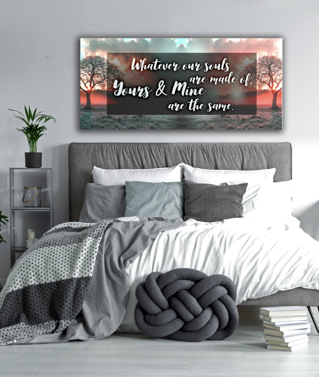 Hot! Ready - To - Hang Wood - Framed Bedroom Wall Art: Souls Made Of
